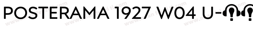 Posterama 1927 W04 U字体转换